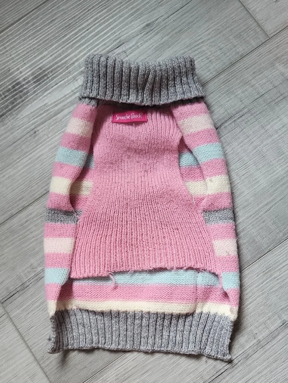 3 For $12 - Striped Pink & Gray Women's Knit Sweater